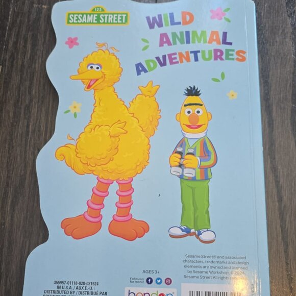 Sesame Street WILD ANIMAL ADVENTURES Safari Theme Bendon Kids Hardcover Book - Picture 2 of 2
